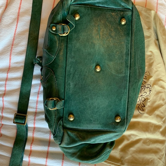 Anthropologie handbag XL - distressed teal - Picture 8 of 8